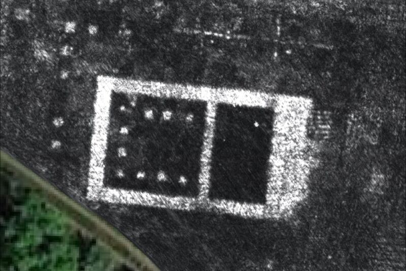 Ground-penetrating radar map of the temple in the Roman city of Falerii Novi, Italy.