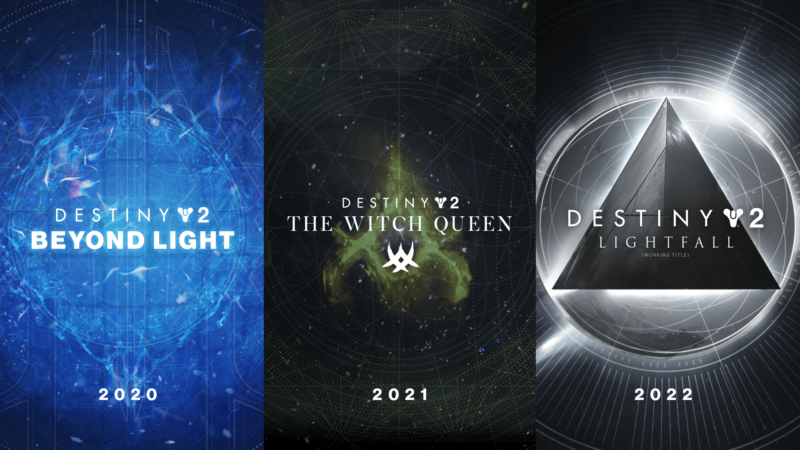 Promotional images for Destiny expansions.