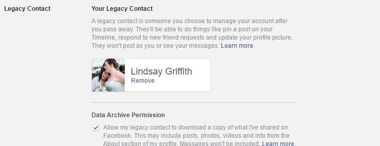 Facebook Legacy Contact