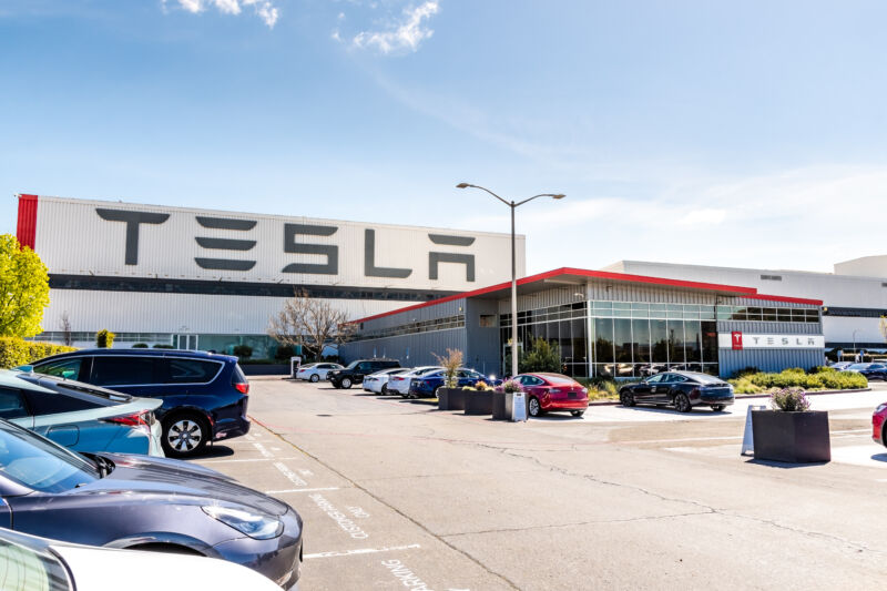 Tesla's main US factory in Fremont, California.