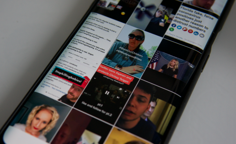 QAnon videos on TikTok. 