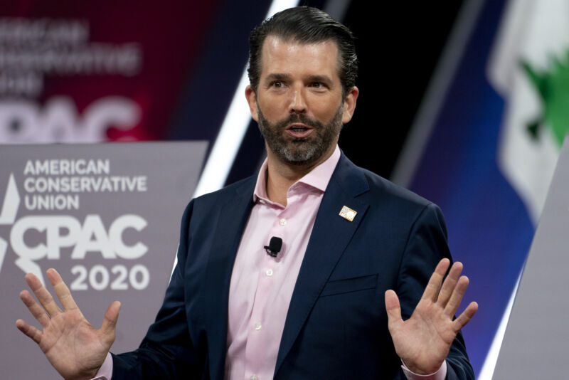 Donald Trump Jr. speaks at CPAC.