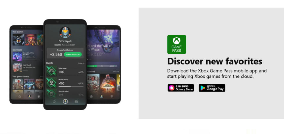 The Xbox Game Pass. Available on the Google Play Store and even the Samsung Galaxy Store, but not Apple's App Store. 