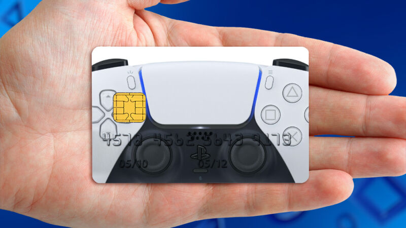 This credit card doesn't exist, but if it did, we're not sure it'd count as "previous interests and PlayStation activities" in terms of jumping the PlayStation 5 pre-order line.