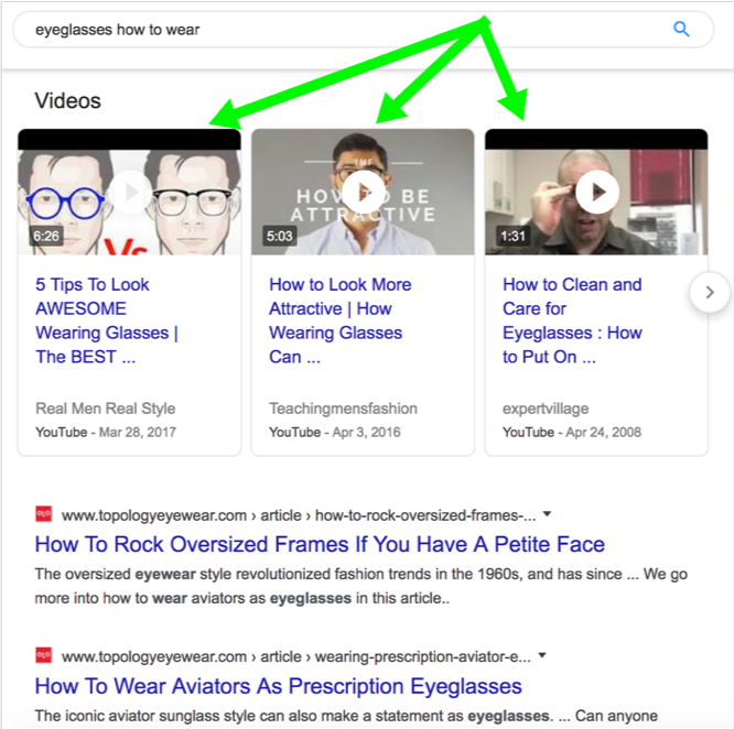 What are Google's video carousels