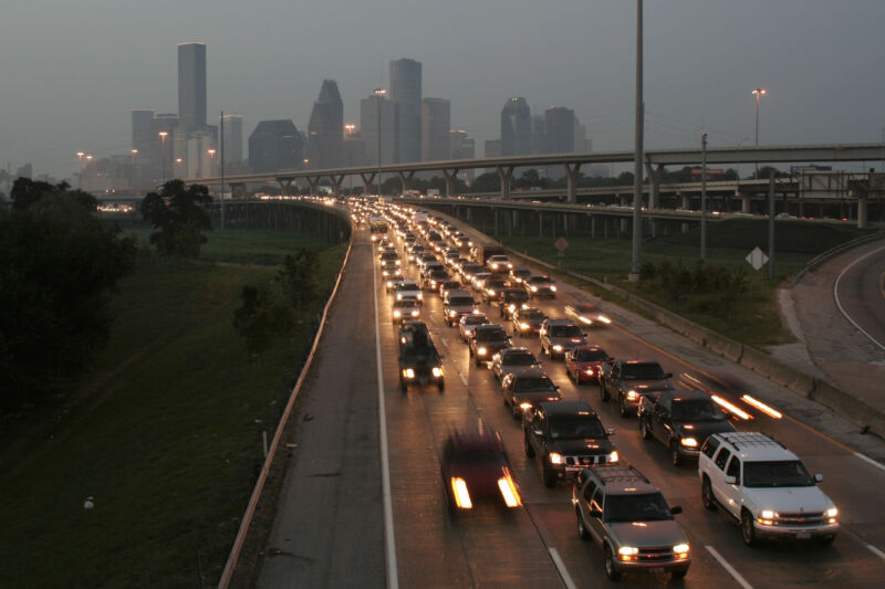 Scenes of the evacuation from Hurricane Rita in Houston.