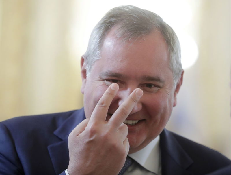 Roscosmos Head Dmitry Rogozin before Russia-China talks at the Moscow Kremlin in June.