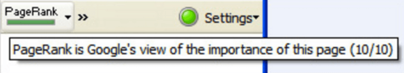 PageRank toolbar