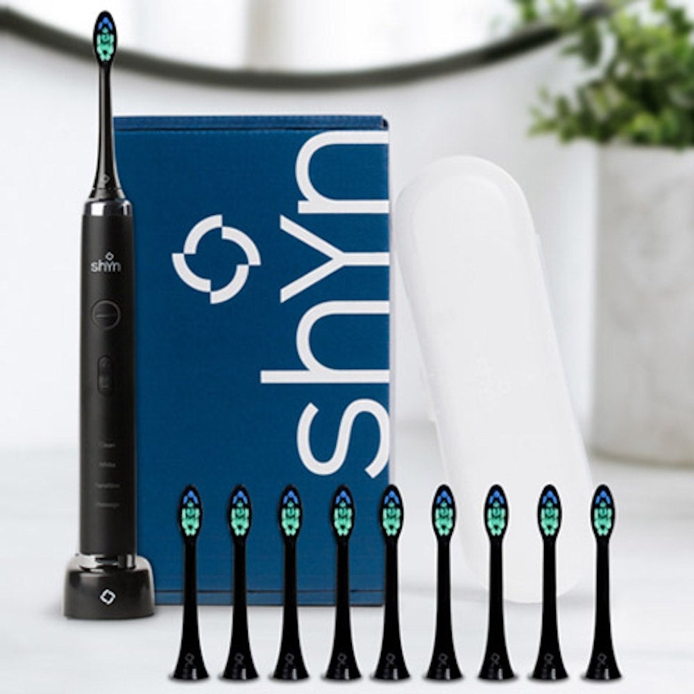 Shyn Sonic Toothbrush with 10 Anti-Plaque Brush Heads