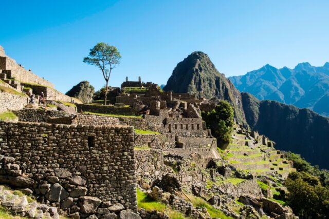 Peru. Machu Picchu. Ruins of Inca Empire City And Huayna Picchu Mountain In Sacred Valley. 