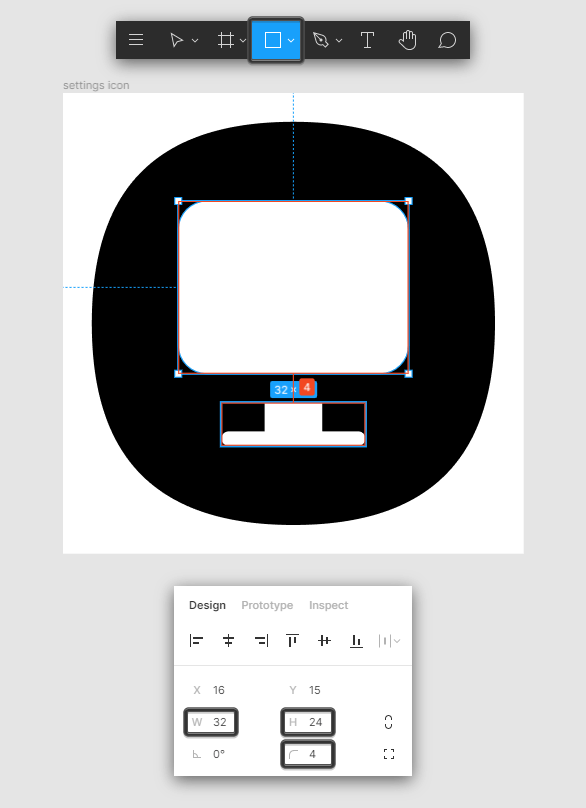 computer settings icon shape