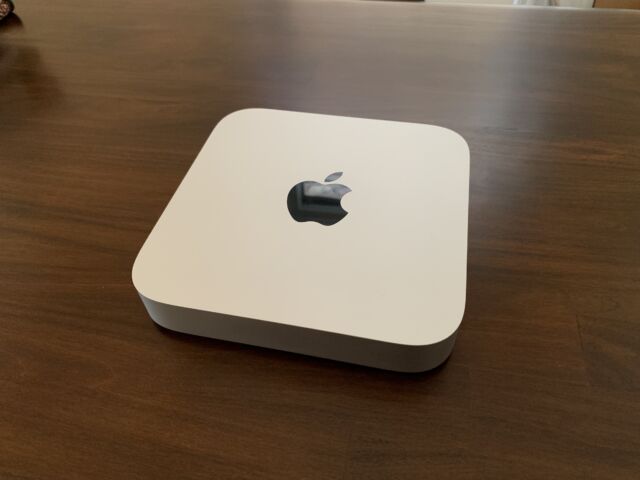 The 2020, M1-equipped Mac mini.