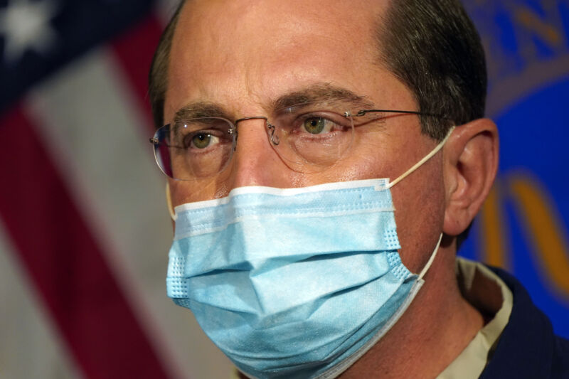 Health and Human Services Secretary Alex Azar on December 14, 2020 in Washington, DC. 