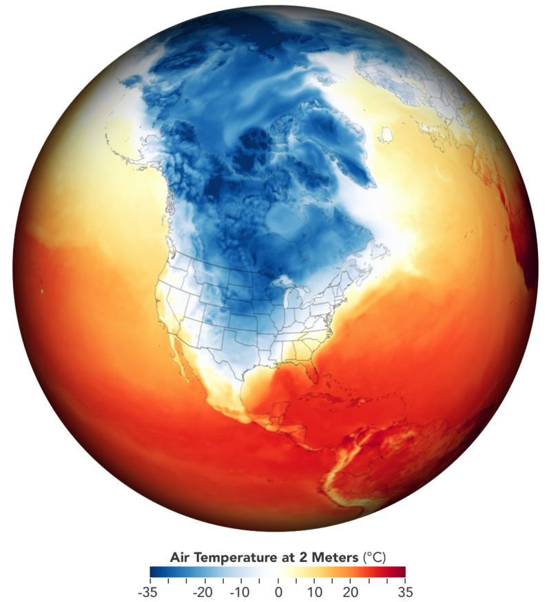 The weather map on February 15.