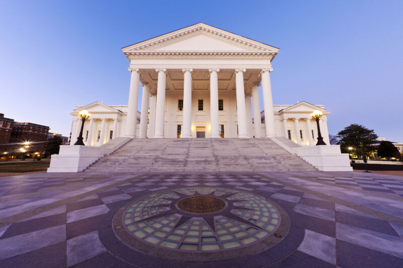 A white neoclassical building.