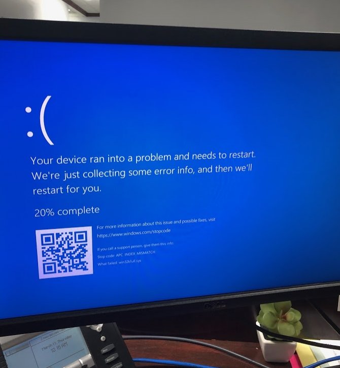 This is the BSOD victim of this week's Windows Update Woes seen after any attempt to print, from any application.