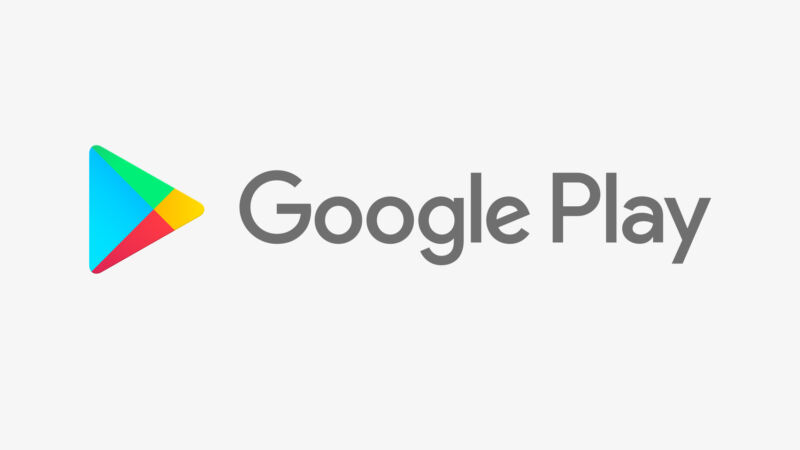 The logo for Google's app and content marketplace, Google Play.