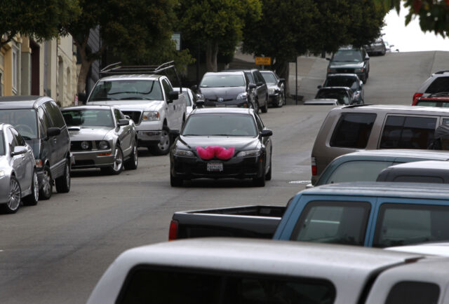 A Lyft vehicle in San Francisco, in 2012.