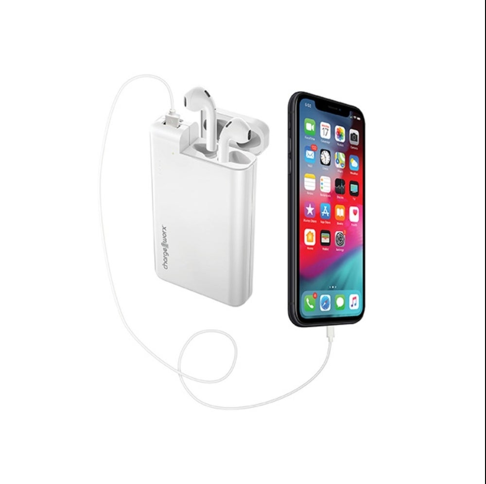 Chargeworx 10,000mAh Power Bank with AirPods Holder