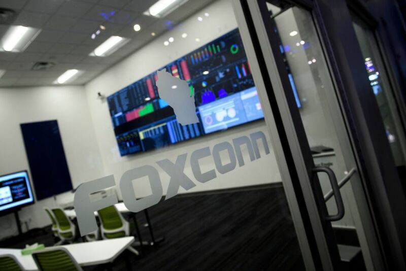 A view of a room in a Foxconn facility at the Wisconsin Valley Science and Technology Park June 28, 2018 in Mount Pleasant, Wisconsin. (Photo by Brendan Smialowski / AFP) (Photo credit should read BRENDAN SMIALOWSKI/AFP via Getty Images)