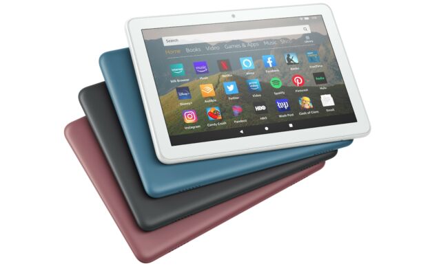 The Amazon Fire HD 8 tablet.