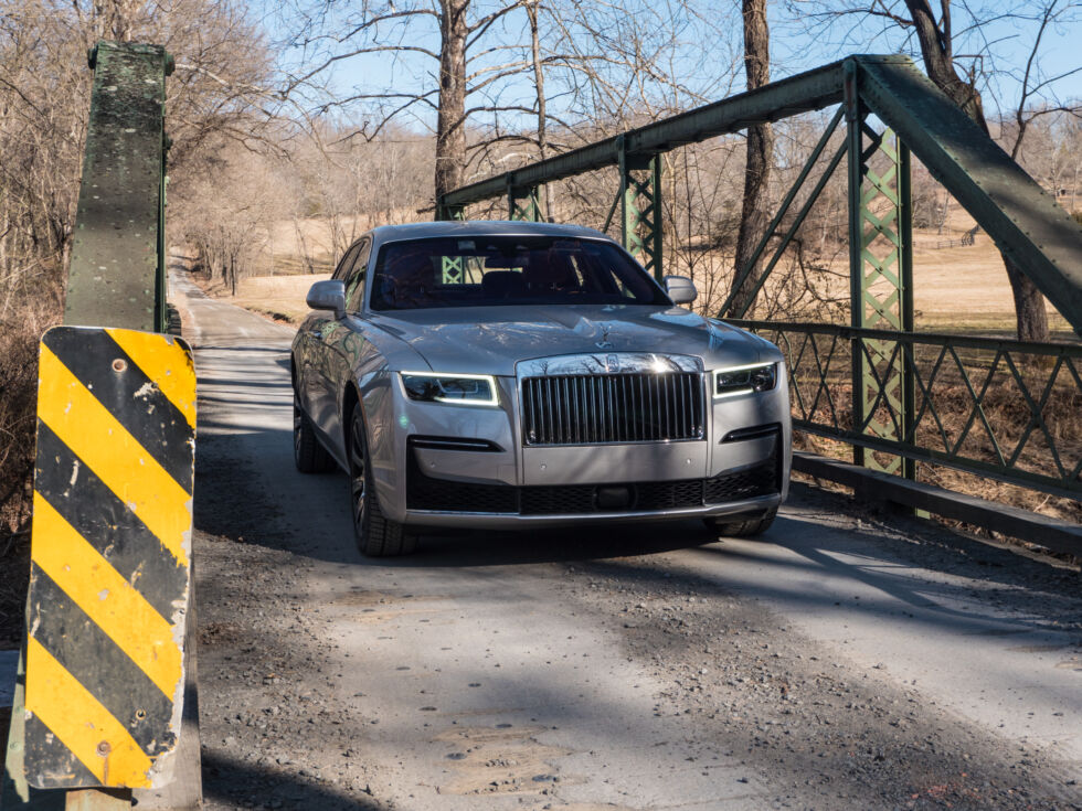 The Ghost is a joy to drive out in the country as it glides along the lanes.