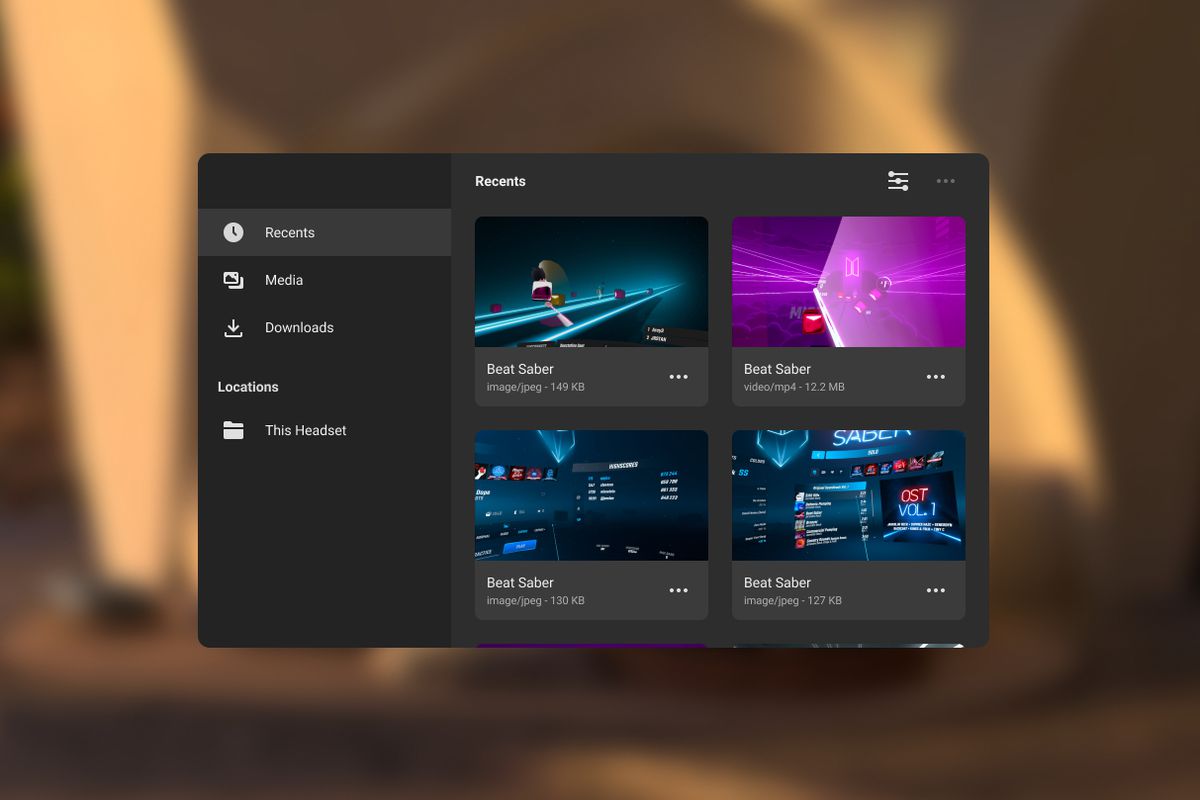 Oculus files app