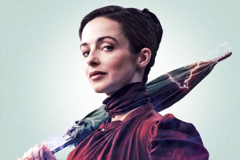 Laura Donnelly stars as Amalia True in HBO's Victorian-era sci-fi drama, <em>The Nevers</em>.”><figcaption class=