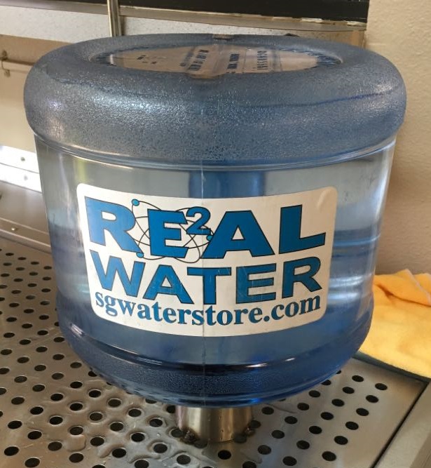 Real Water sold in jugs.