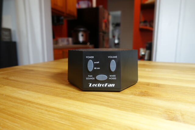 The LectroFan white noise machine.