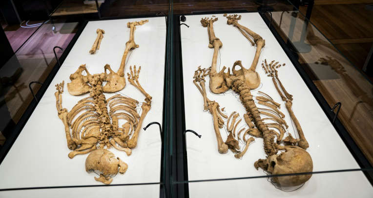 Two Viking burials, separated by an ocean, contain close kin