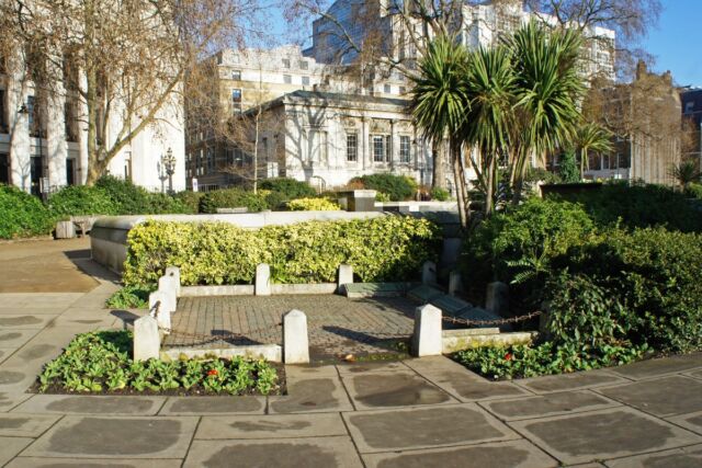 "This then is my reward for faithful service!" Site of the ancient scaffold at Tower Hill in London, where Thomas Cromwell was beheaded in 1540.