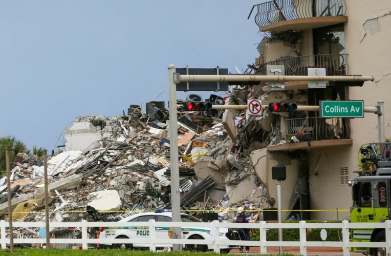 Image of a collapsed building.