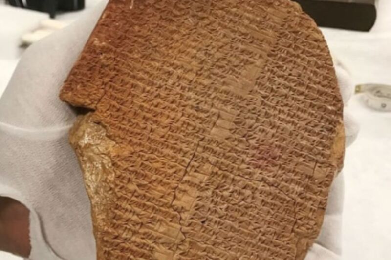 A rare cuneiform tablet engraved with a portion of the ancient Mesopotamian epic of Gilgamesh will be returned to Iraq, per the US Department of Justice, along with 17,000 other looted artifacts.