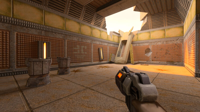 We wonder how the "revitalized" <em>Quake</em> will compare to this 2019 raytracing update of <em>Quake II</em>.”><figcaption class=