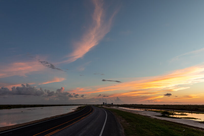 Boca Chica Highway runs through SpaceX's facilities in South Texas.