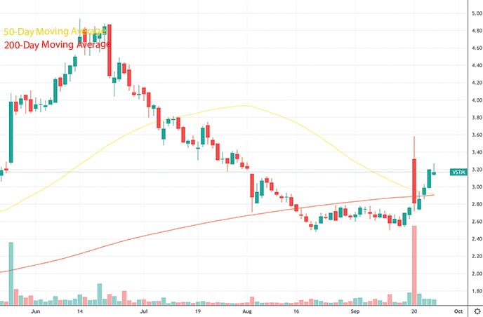 top penny stocks to watch this week Verastem Oncology VSTM stock chart