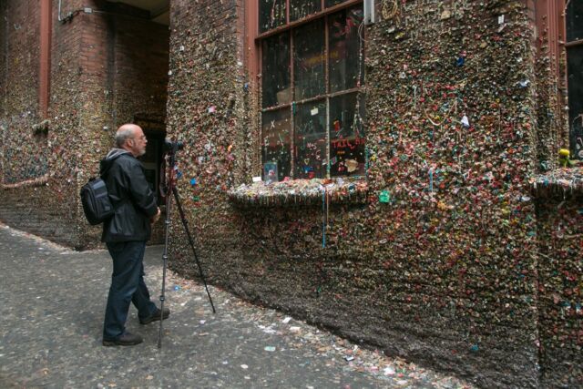 Seattle's famous "gum wall"—located in an alley behind Pike Place Market—accumulated 20 years' worth of used gum before it was finally steam cleaned in 2015.