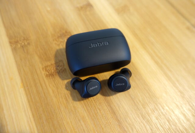 Jabra's Elite 75t noise-canceling true wireless earphones.