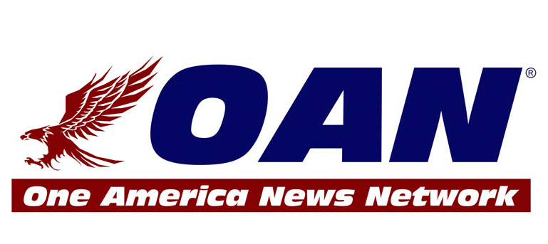 Eagle-trimmed logo for One American News Network.