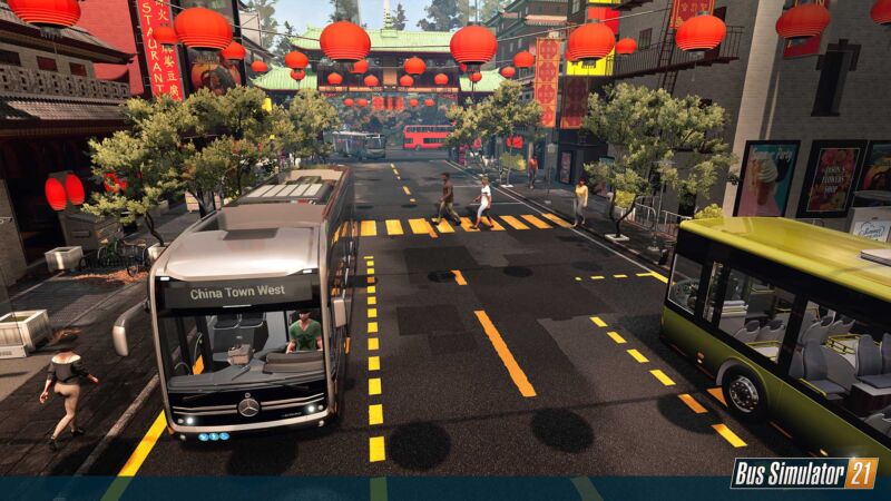 This is Chinatown in Angel Shores, a substitute for the Bay Area in <em>Bus Simulator 21</em>.”><figcaption class=