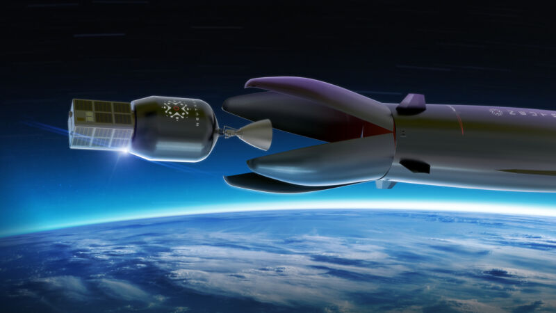 Renderings of Rocket Lab's neutron launch vehicle.