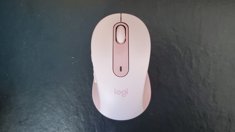 Logitech Signature M650 in the rose colorway.