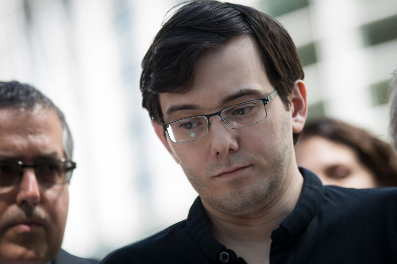 Martin Shkreli looks disappointed.