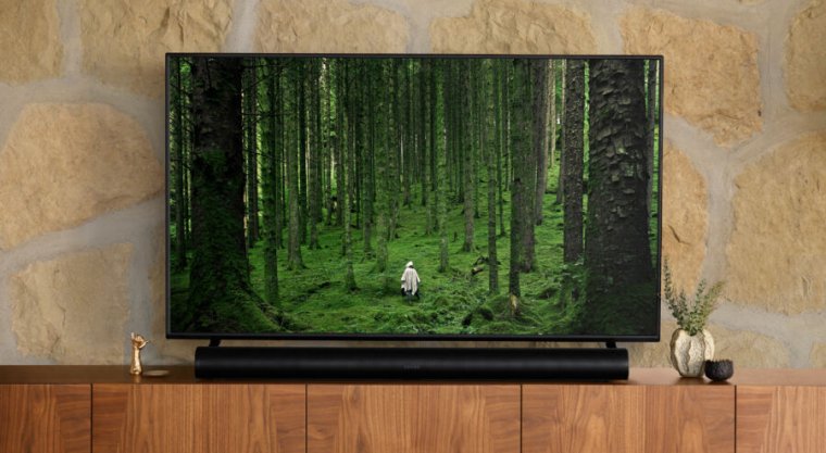 Promotional image of Sonos soundbar.