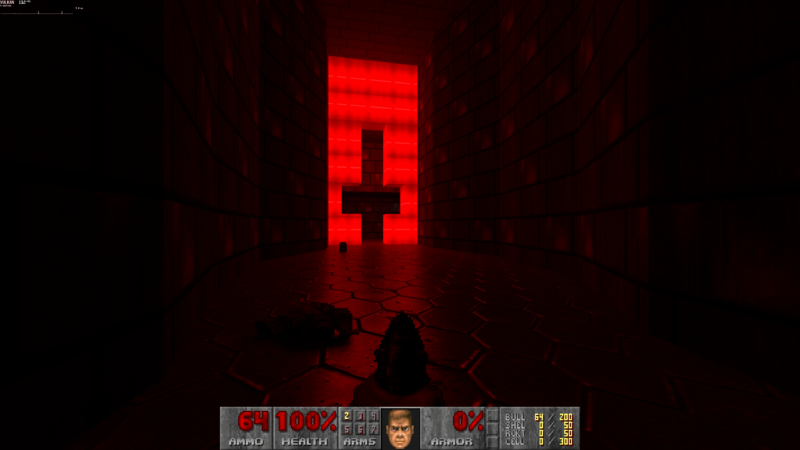 E2M1 has never looked so cool. Welcome to the ray-traced <em>Doom</em> experience.”><figcaption class=