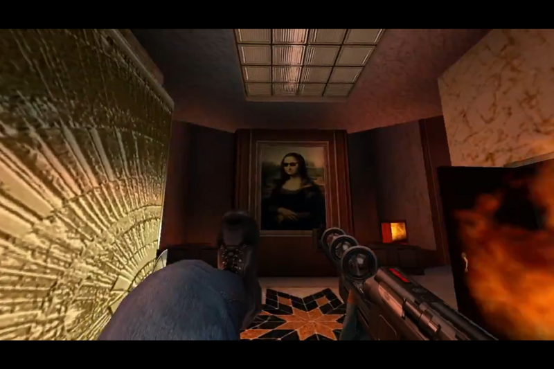 Apparent footage from a 2001 build of <em>Duke Nukem Forever</em> has leaked, 21 years later. As this version of the <em>Mona Lisa</em> might say, deal with it.”><figcaption class=