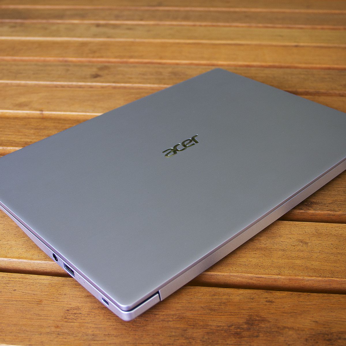 The lid of the Acer Swift 3, closed.