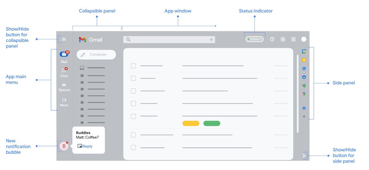 New Gmail UI details